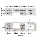 Eco 240 konyhablokk (fehér/szürke)