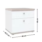 VALENTINA 009 - Éjjeliszekrény (canyon fenyő/trüffel tölgy) KOM2S