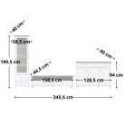 PORTO nappali szett - világos vörösfenyő/larico fenyő (KOM3D3S,REG1W2S,RTV2S/160)