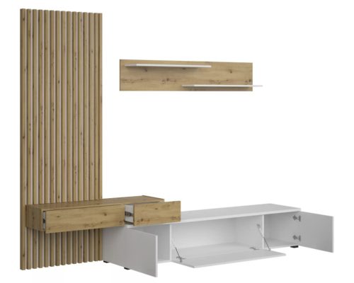 BEKKA Plus nappali szett - artisan tölgy/fehér