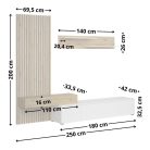 BEKKA Plus nappali szett - artisan tölgy/fehér