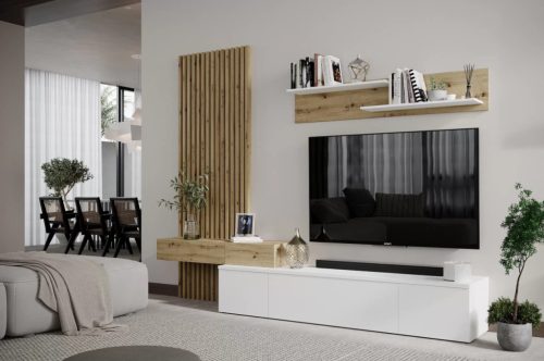 BEKKA Plus nappali szett - artisan tölgy/fehér