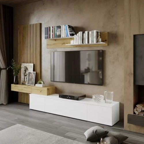 BEKKA Plus nappali szett - artisan tölgy/fehér