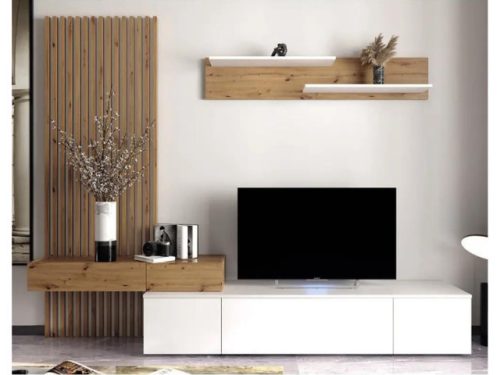 BEKKA Plus nappali szett - artisan tölgy/fehér