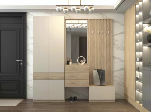 VERITAS cipősszekrény (KOM1K) - sonoma tölgy/kasmír