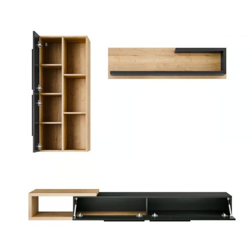 Salvador nappali bútor szett tv-állvánnyal 210 - tahoe tölgy/antracit