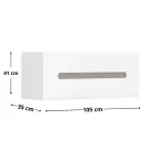 Azteca SFW1K/4/11 szekrény, fehér/wenge