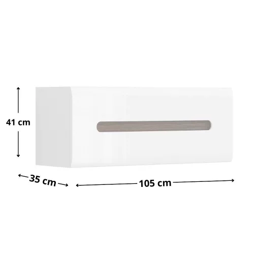 Azteca SFW1K/4/11 szekrény, fehér/wenge