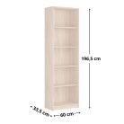 NEPO 013 nyitott polcos szekrény (REG60) - sonoma