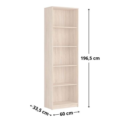 NEPO 013 nyitott polcos szekrény (REG60) - sonoma
