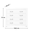Cyrus 011 komód - laroco/kő tölgy (KOM4S/11)