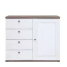 VALENTINA 003 egy ajtós, négy fiókos komód (KOM4S1D) - canyon fenyő/trüffel tölgy