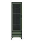 LOGAN 006 álló vitrin (REG1W2S) - zöld/fekete