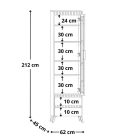 LOGAN 006 álló vitrin (REG1W2S) - zöld/fekete