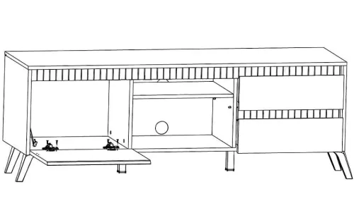 LOGAN nappali bútor szett tv-állvánnyal (REG1W2S,REG2D1S1K,RTV 1K2SO) - chasmere/sonoma