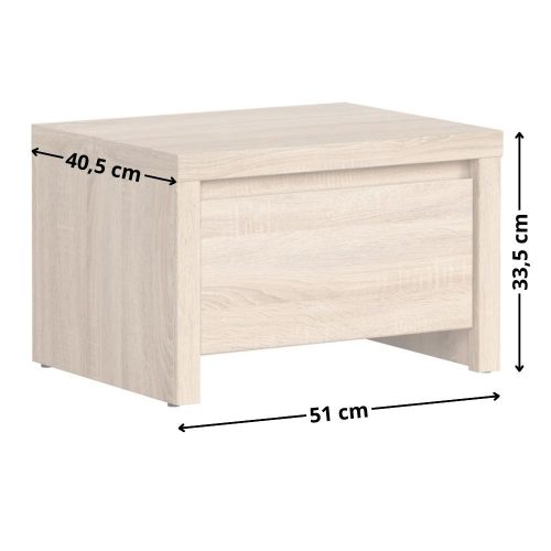 Kasia 019 éjjeliszekrény - sonoma tölgy (KOM1S)