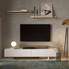 MILANO nappali bútor szett tv-állvánnyal - nymphaea alba, artisan tölgy