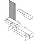 BEKKA Plus nappali bútor szett tv-állvánnyal - artisan tölgy/fekete