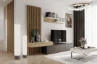 BEKKA Plus nappali bútor szett tv-állvánnyal - artisan tölgy/fekete