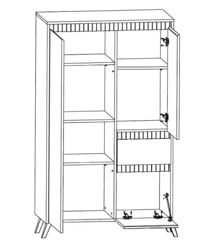  LOGAN 004 magas komód (REG2D1S1K) - chasmere/sonoma