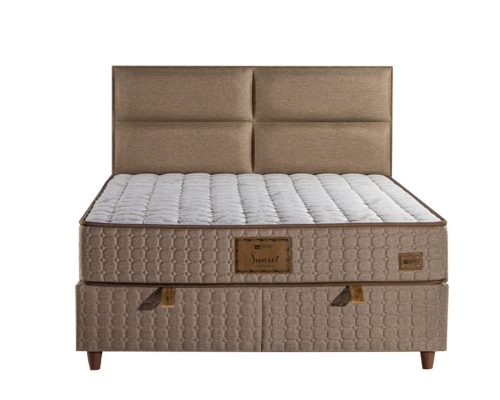 SUNSET New boxspring ágy (160 x 200 cm) - kávé