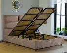SUNSET New boxspring ágy (160 x 200 cm) - kávé