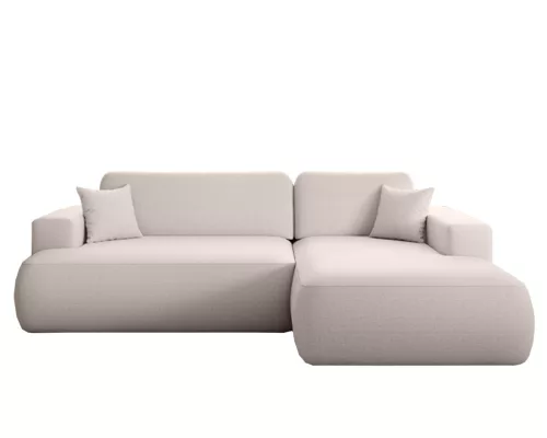 GIO ágyazható, ágyneműtartós sarokkanapé bézs (jobbos)