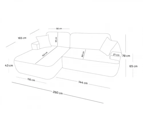 GIO ágyazható, ágyneműtartós sarokkanapé bézs (jobbos)