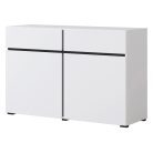 Cross 9WMY45 komód - 2 ajtós, 2 fiókos (Fehér/fekete)