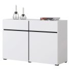 Cross 9WMY45 komód - 2 ajtós, 2 fiókos (Fehér/fekete)