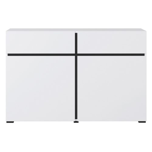 Cross 9WMY45 komód - 2 ajtós, 2 fiókos (Fehér/fekete)
