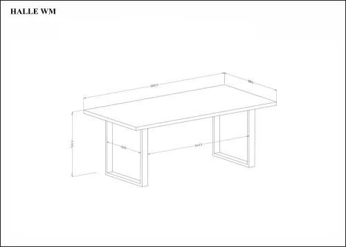 HALLE - Étkezőasztal (Wotan tölgy)