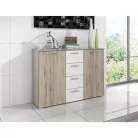 Beta AE1626 komód - 2 ajtós, 4 fiókos (San Remo tölgy/fehér)