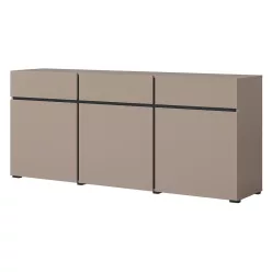 Cross CWMY43 komód - 3 ajtós, 3 fiókos (Congo fekete)