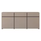 Cross CWMY43 komód - 3 ajtós, 3 fiókos (Congo fekete)