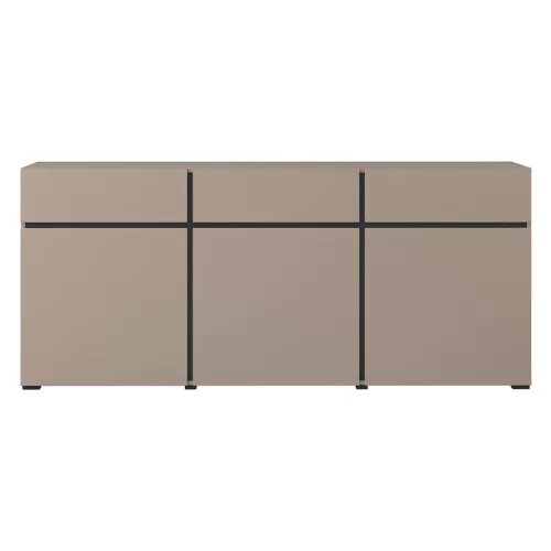 Cross CWMY43 komód - 3 ajtós, 3 fiókos (Congo fekete)