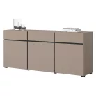 Cross CWMY43 komód - 3 ajtós, 3 fiókos (Congo fekete)