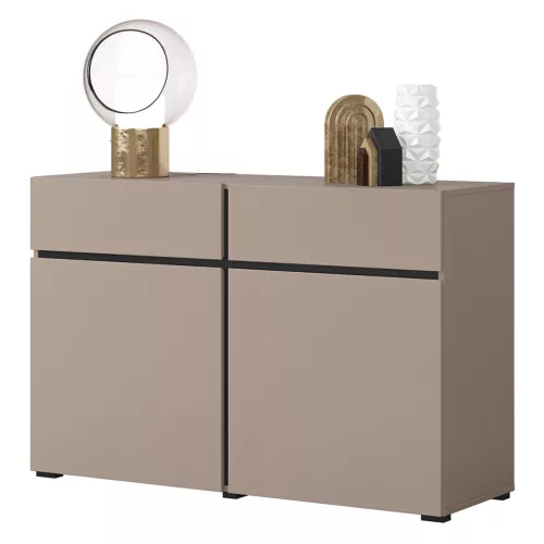 Cross CWMY45 komód - 2 ajtós, 2 fiókos (Congo fekete)