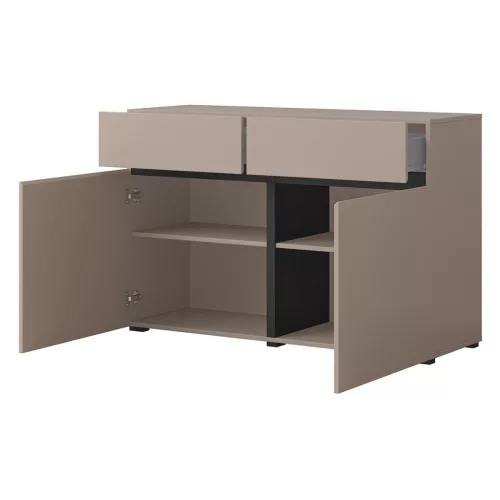 Cross CWMY45 komód - 2 ajtós, 2 fiókos (Congo fekete)