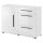 Tulsa 97FJ45 komód - 1 ajtós, 3 fiókos (Fehér/fényes fehér)