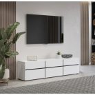 Cross 9WMY41 TV állvány - 3 lenyíló ajtós, 3 fiókos (Fehér/fekete)