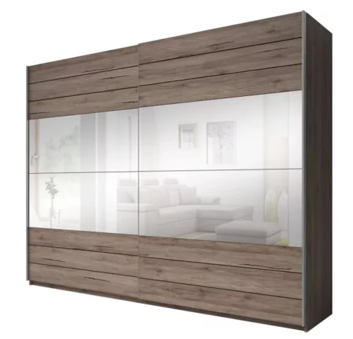Galaxy M0EA59 gardróbszekrény - tolóajtós (Sötét San Remo tölgy)