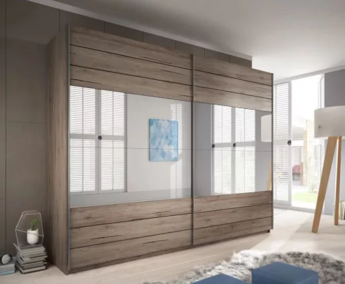 Galaxy M0EA59 gardróbszekrény - tolóajtós (Sötét San Remo tölgy)