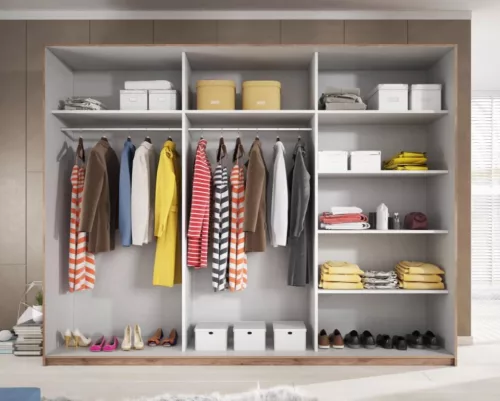 Galaxy M0EA59 gardróbszekrény - tolóajtós (Sötét San Remo tölgy)