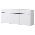 Cross 9WMY43 komód - 3 ajtós, 3 fiókos (Fehér/fekete)