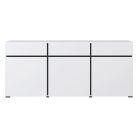 Cross 9WMY43 komód - 3 ajtós, 3 fiókos (Fehér/fekete)