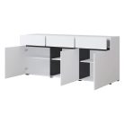 Cross 9WMY43 komód - 3 ajtós, 3 fiókos (Fehér/fekete)