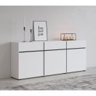 Cross 9WMY43 komód - 3 ajtós, 3 fiókos (Fehér/fekete)