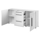 Tulsa 97FJ26 komód - 2 ajtós, 3 fiókos (Fehér/fényes fehér)