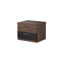 SIGMA - Éjjeliszekrény (Flagstaff tölgy/fekete/arany)